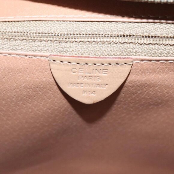 CELINE Macadam Canvas Hand Bag PVC Leather 2way Brown Gold Auth 123320 - Picture 13 of 15